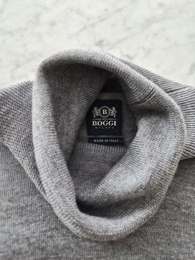 BOGGI Men's Grey Turtleneck Sweater